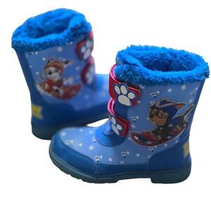 Blue Paw Patrol Velcro Winter Boots